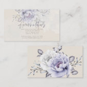 Carte D'accompagnement Hébergements Rustique Lilac et Alabaster Peony (Devant / Derrière)