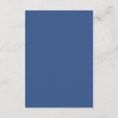 Carte D'accompagnement Hébergements Simple Moderne Bleu Blanc Mariage (Dos)