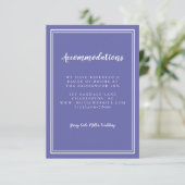 Carte D'accompagnement Hébergements Simple Periwinkle Mariage bleu (Debout devant)