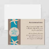 Carte D'accompagnement Hébergements Starfish de bande Brown et Turquoise (Devant / Derrière)