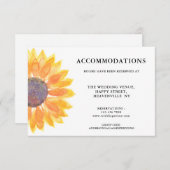 Carte D'accompagnement Hébergements Tournesol Simple (Devant / Derrière)