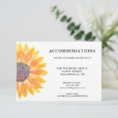 Carte D'accompagnement Hébergements Tournesol Simple (Debout devant)