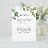Carte D'accompagnement Hedera | Ivy Feuille Chic MARIAGE Directions (Debout devant)