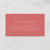 Carte D'accompagnement HEIDI Red Summer Simple Baby shower Livres pour bé (Devant)