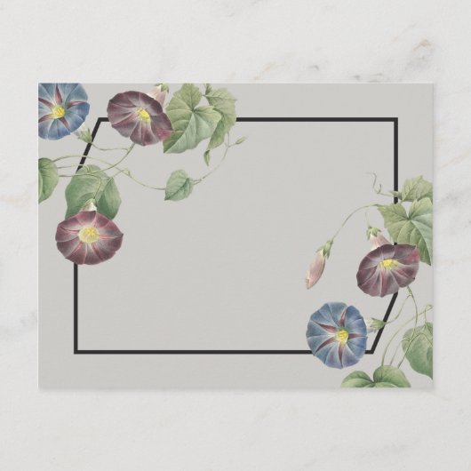 Carte D'accompagnement Heirloom moderne Matin Gloire Information Mariage (Dos)