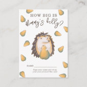 Carte D'accompagnement Hérisson - quelle taille a le ventre de maman ? (Devant)