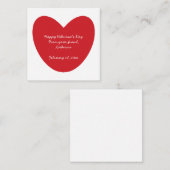 Carte D'accompagnement Heureuse Sainte-Valentin coeur enfants classe pers (Devant / Derrière)