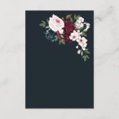 Carte D'accompagnement Heureux toujours après la fête Bourgogne et floral (Dos)