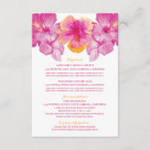 Carte D'accompagnement Hibiscus brossé Détails du Mariage floral (Devant)