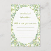 Carte D'accompagnement Hibiscus & dentelle BLANC (Dos)