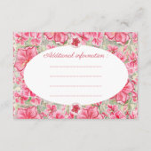 Carte D'accompagnement Hibiscus & dentelle RED (Dos)