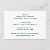 Carte D'accompagnement Hibiscus hawaïen tropical Plus d'infos Mariage (Dos)