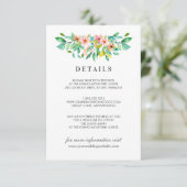 Carte D'accompagnement Hibiscus Tropical | Détails de mariage floral (Debout devant)