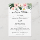 Carte D'accompagnement Hibiscus Tropical Détails sur le Mariage | RSVP | (Devant)