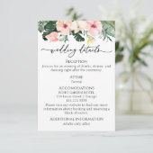 Carte D'accompagnement Hibiscus Tropical Détails sur le Mariage | RSVP | (Debout devant)