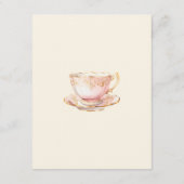 Carte D'accompagnement High Tea Pastel Yellow Bridal Shower Party Game (Dos)