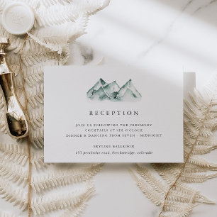 Carte D'accompagnement Highland Réception de mariage de montagne