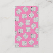 Carte D'accompagnement Hippo Baby shower rose (Dos)