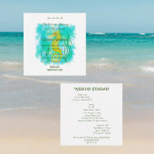 Carte D'accompagnement Hippocampe jaune sous la mer