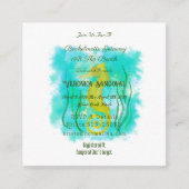 Carte D'accompagnement Hippocampe jaune sous la mer (Devant)