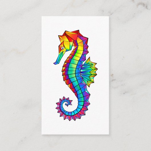 Carte D'accompagnement Hippocampe polygonal arc-en-ciel (Devant)