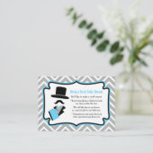 Carte D'accompagnement Hipster Mustache Boy Baby shower Demande (Debout devant)