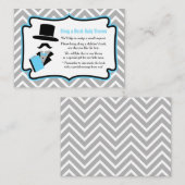 Carte D'accompagnement Hipster Mustache Boy Baby shower Demande (Devant / Derrière)