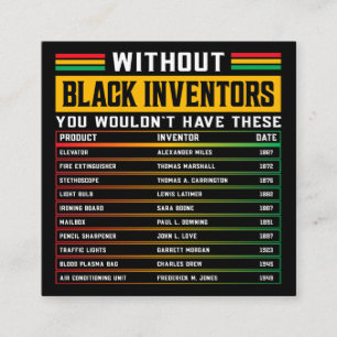 Carte D'accompagnement Histoire Des Inventeurs Noirs Oubliés Histoire Noi