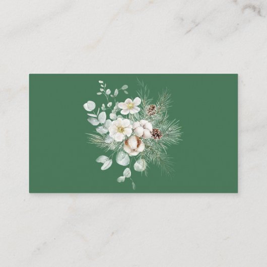 Carte D'accompagnement Hiver à feuillage persistant devinez combien de ca (Dos)