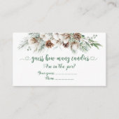 Carte D'accompagnement Hiver à feuillage persistant devinez combien de ca (Devant)