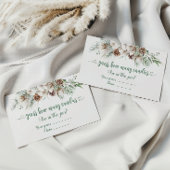 Carte D'accompagnement Hiver à feuillage persistant devinez combien de ca