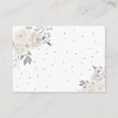Carte D'accompagnement Hiver Blanc Floral Filière Déchets Raffin (Dos)