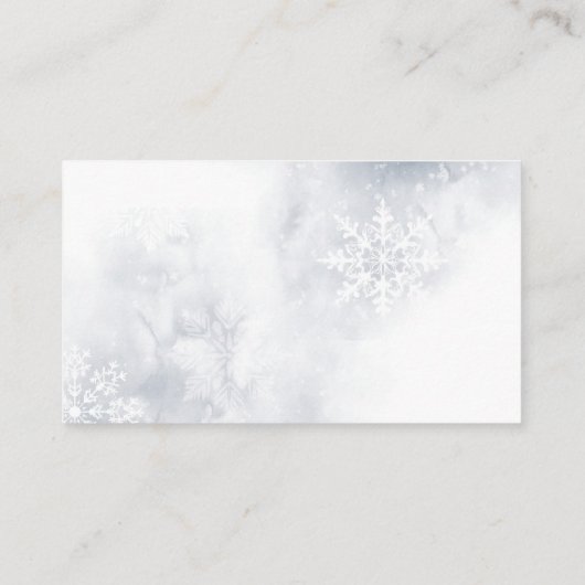 Carte D'accompagnement Hiver bleu poussiéreux Quelle taille est maman ven (Dos)