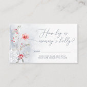 Carte D'accompagnement Hiver bleu poussiéreux Quelle taille est maman ven (Devant)