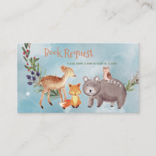 Carte D'accompagnement Hiver Bois Animaux Berries Pine Coton Jeux