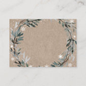 Carte D'accompagnement Hiver Bois Vert Baby shower Déchets Raffle (Dos)