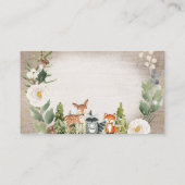 Carte D'accompagnement Hiver Fil de couches de bois blanc Floral (Dos)