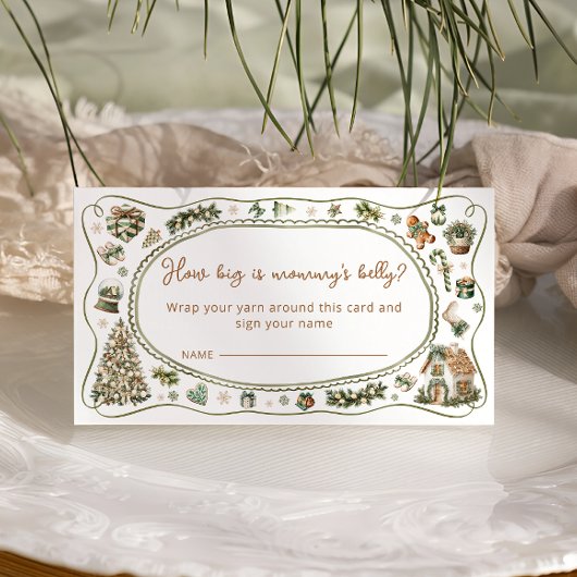 Carte D'accompagnement Hiver Froid dehors Quelle taille est le ventre de