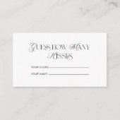 Carte D'accompagnement Hiver Moderne Floral Combien de baisers Jeu nuptia (Devant)