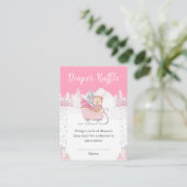 Carte D'accompagnement Hiver Ours Pink Sleigh Diaper Raffin (Debout devant)