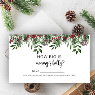 Carte D'accompagnement Hiver, quelle taille a le ventre de maman ?