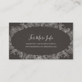 Carte D'accompagnement Hiver rustique | Site Internet de Mariage de charb (Devant)