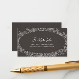 Carte D'accompagnement Hiver rustique   Site Internet de Mariage de charb