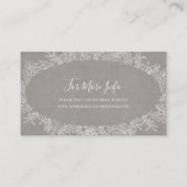 Carte D'accompagnement Hiver rustique | Site Mariage gris (Devant)