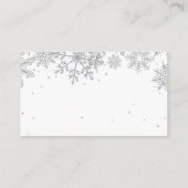 Carte D'accompagnement Hiver Snowflake Livres pour bébé (Dos)