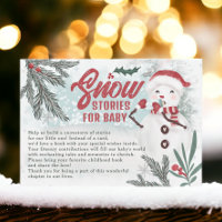 Hiver vert pin snowman apporter un livre baby show