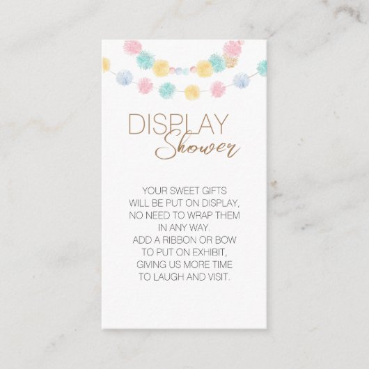 Carte D'accompagnement Hiver Wonderland Baby shower Affichage douche (Devant)