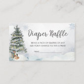 Carte D'accompagnement Hiver Wonderland Baby shower Déchets Raffle (Devant)
