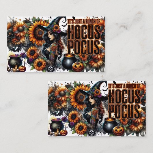 Carte D'accompagnement “Hocus Pocus Magic Vibes” (Devant / Derrière)