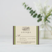 Carte D'accompagnement ::holly :: Simply Elegant 3,5 po x 2,5 po RSVP Car (Debout devant)